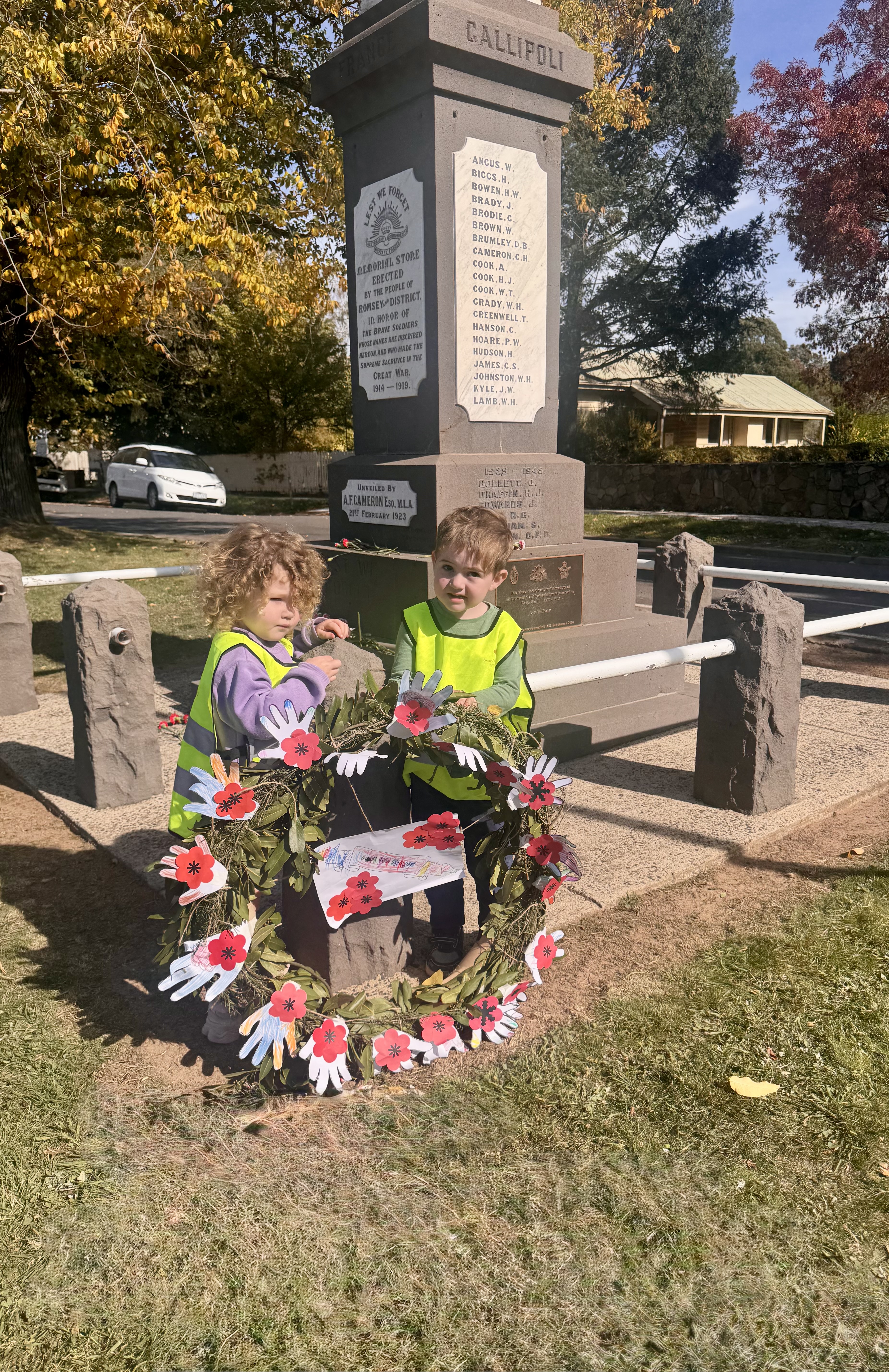 ANZAC Day remembrance at Lancefield EEC